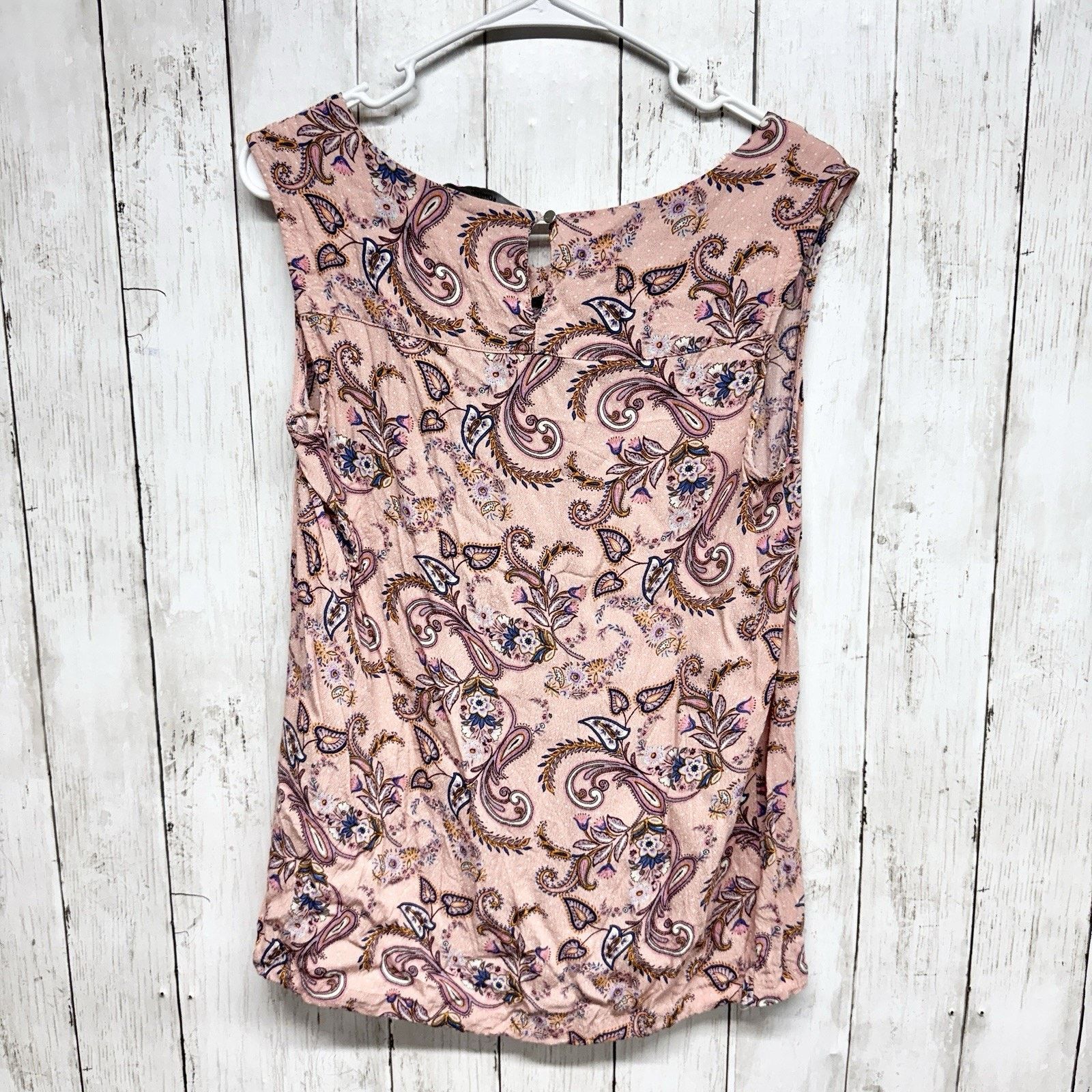Other Bonita Shirt Sz 38 Paisley Round Neck Sleeveless Blouse Size S / US 4 / IT 40 - 6 Thumbnail
