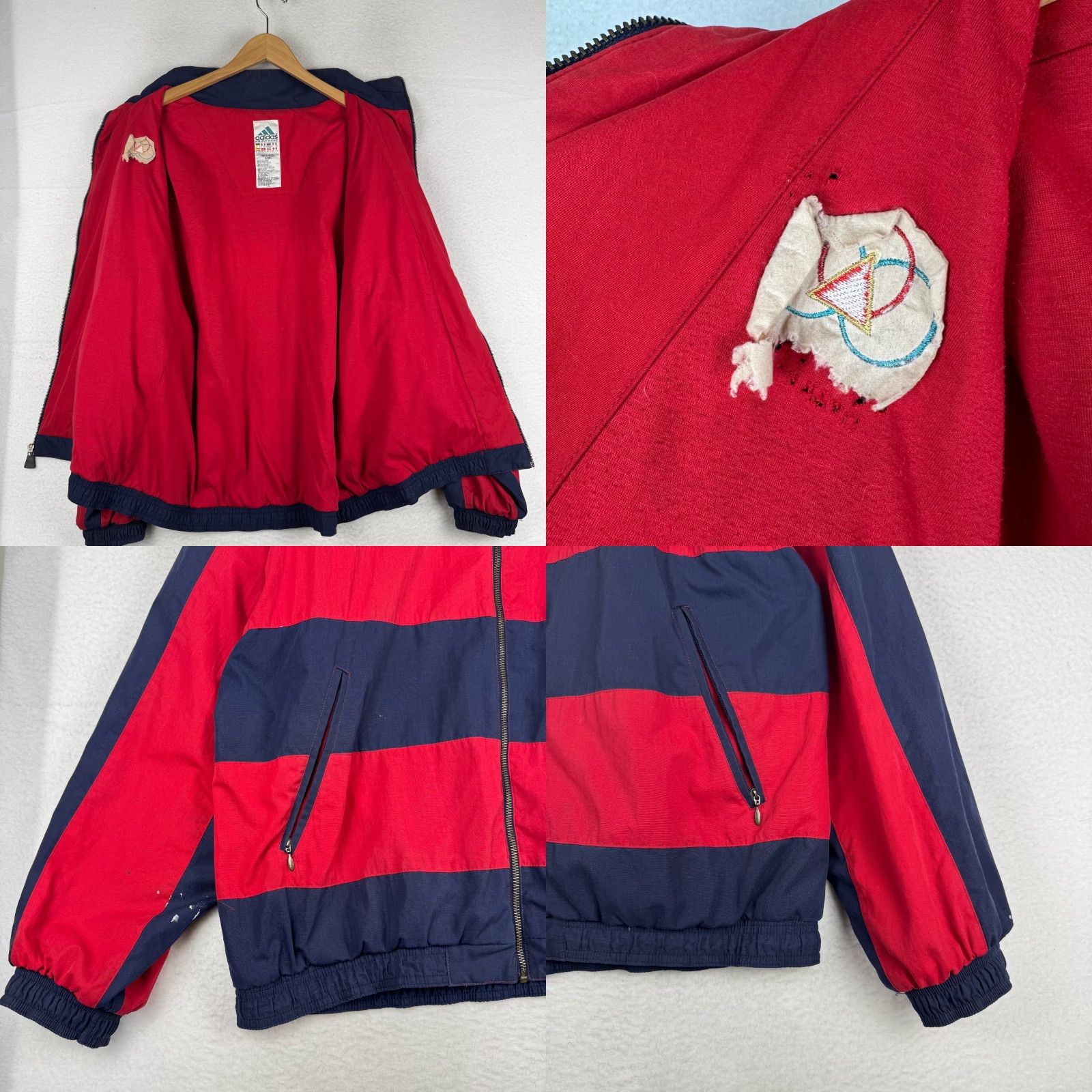 Adidas VINTAGE adidas Equipment Mens L Stripe Zip Jacket Embroidered Logo RARE Size US L / EU 52-54 / 3 - 8 Thumbnail