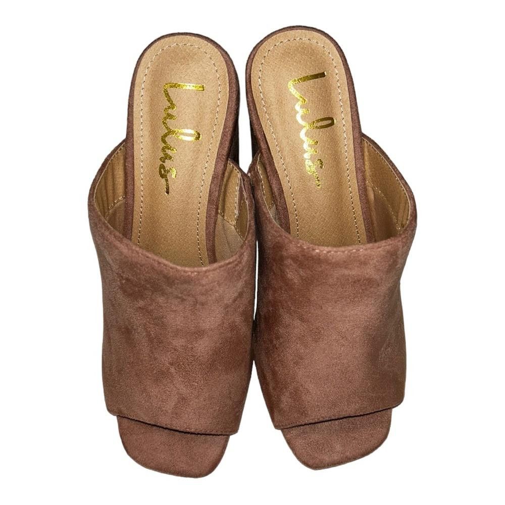 Lulus Lulus l Mauve Suede Peep-Toe Mules Size 9 Size US 9 / IT 39 - 2 Thumbnail