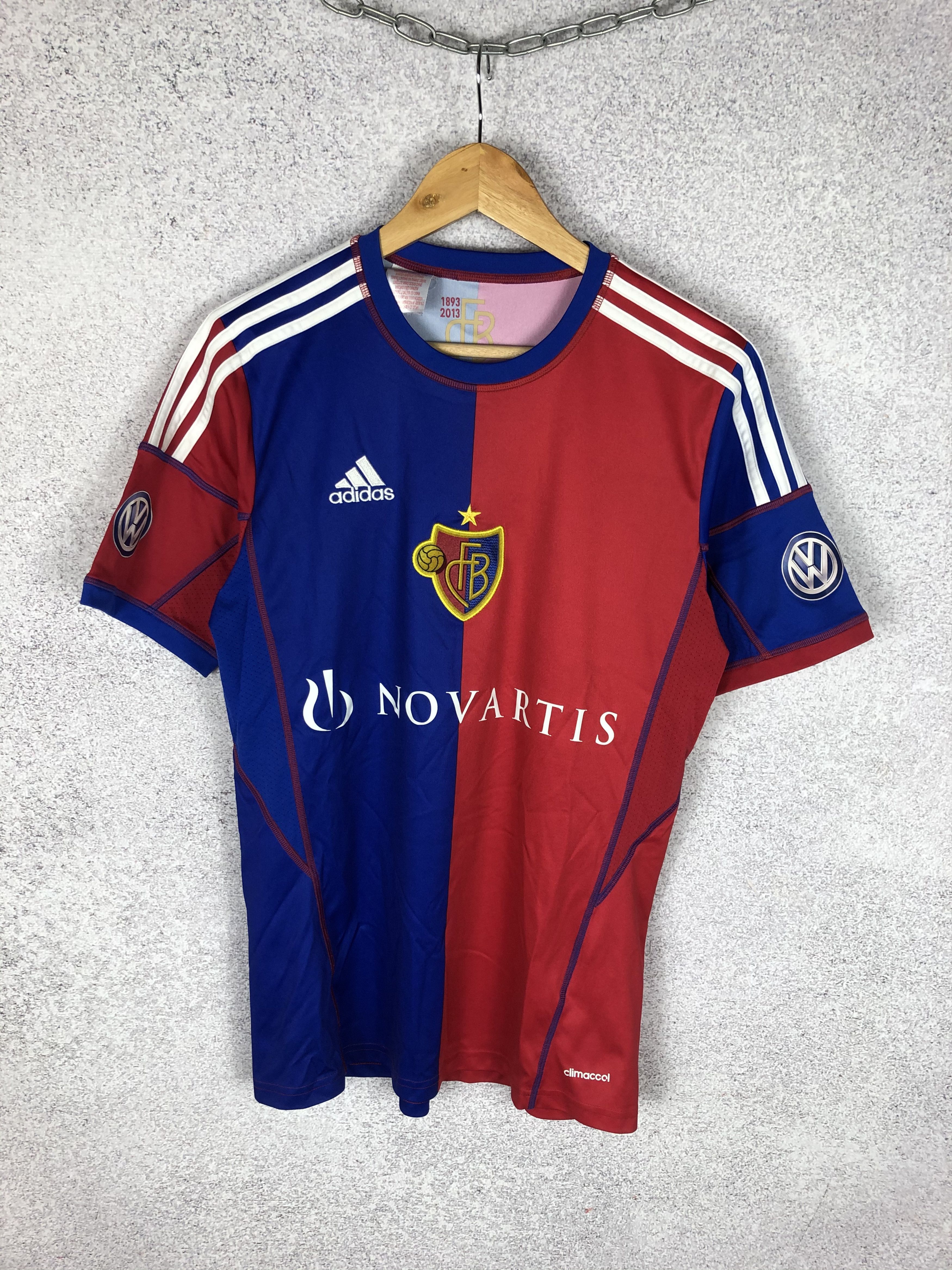 Vintage Adidas Basel 2013 2014 Home Soccer Jersey Football Shirt Size US S / EU 44-46 / 1 - 1 Thumbnail