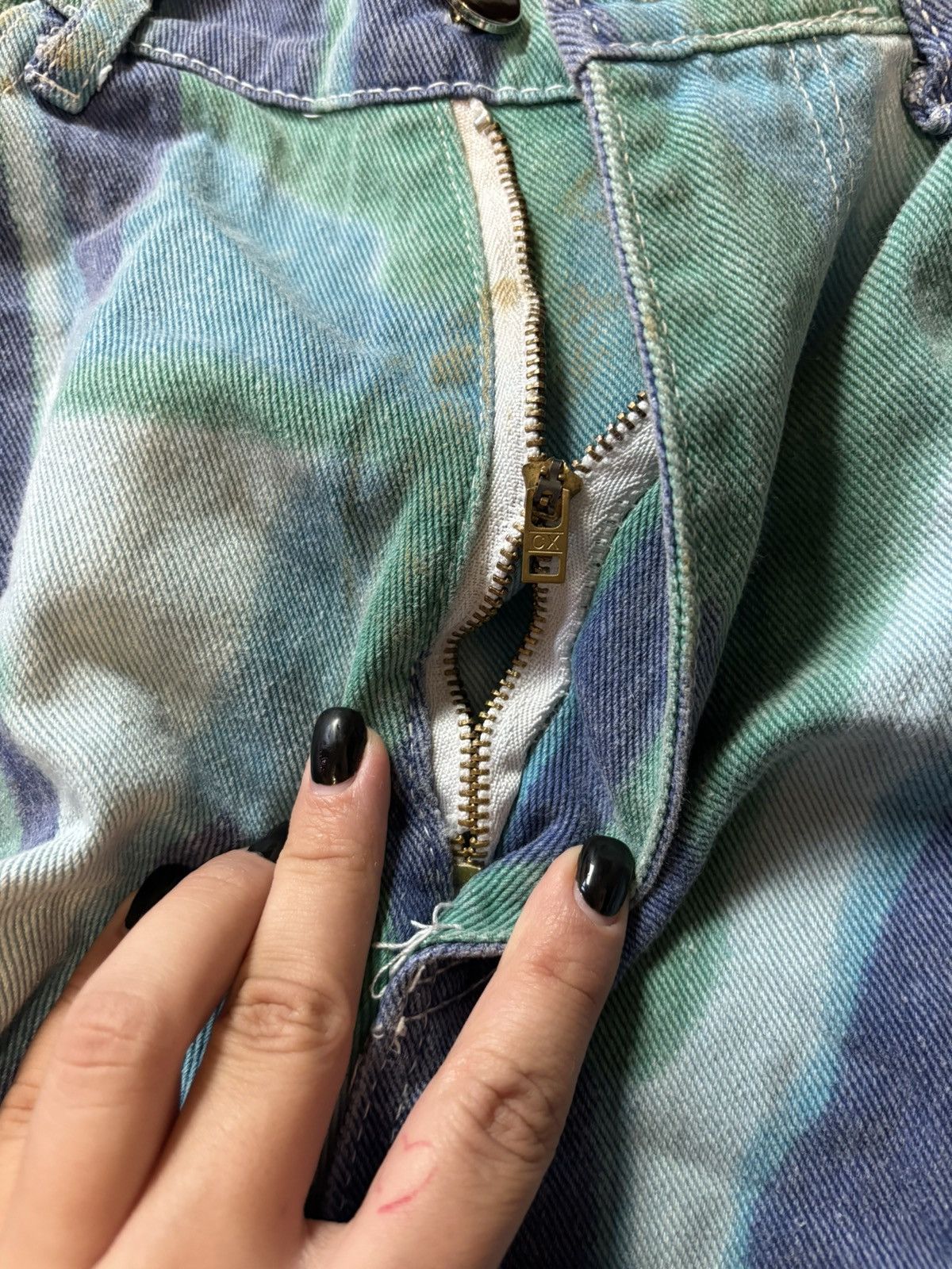 Designer × Japanese Brand × Vintage Vintage Abstract Marble print jeans Size 30" / US 8 / IT 44 - 4 Thumbnail