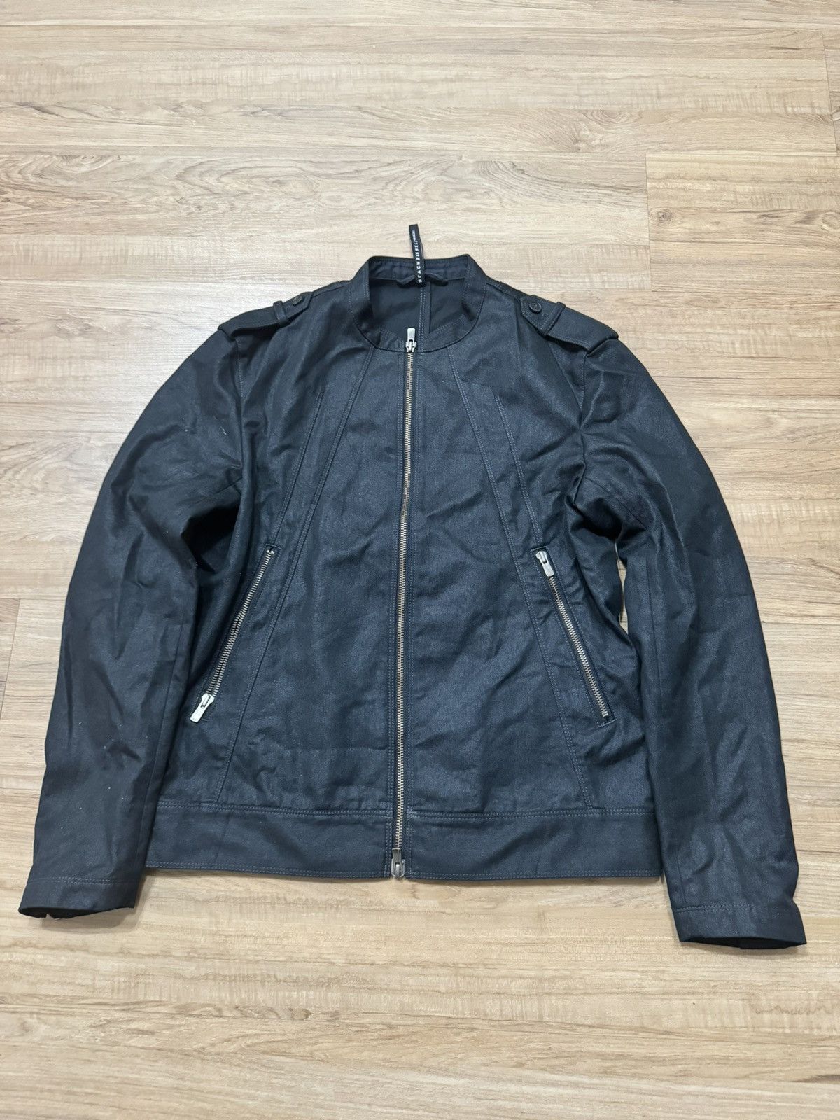 image of Neil Barrett Black Barrett Punk Style Jacket, Men's (Size Medium)