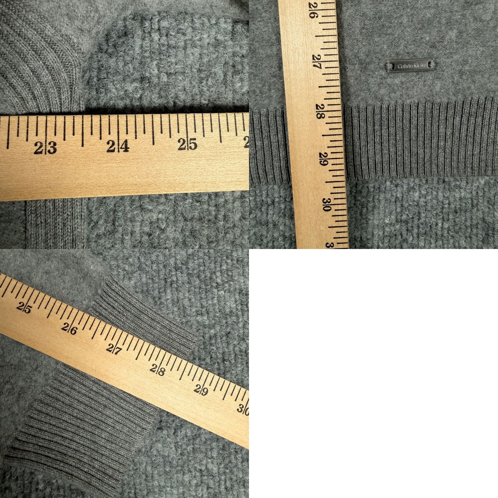 Calvin Klein Calvin Klein Premium Lambswool V-Neck Sweater Mens XL Gray Color Block Pullover Knitwear Casual Dressy Size US XL / EU 56 / 4 - 8 Thumbnail