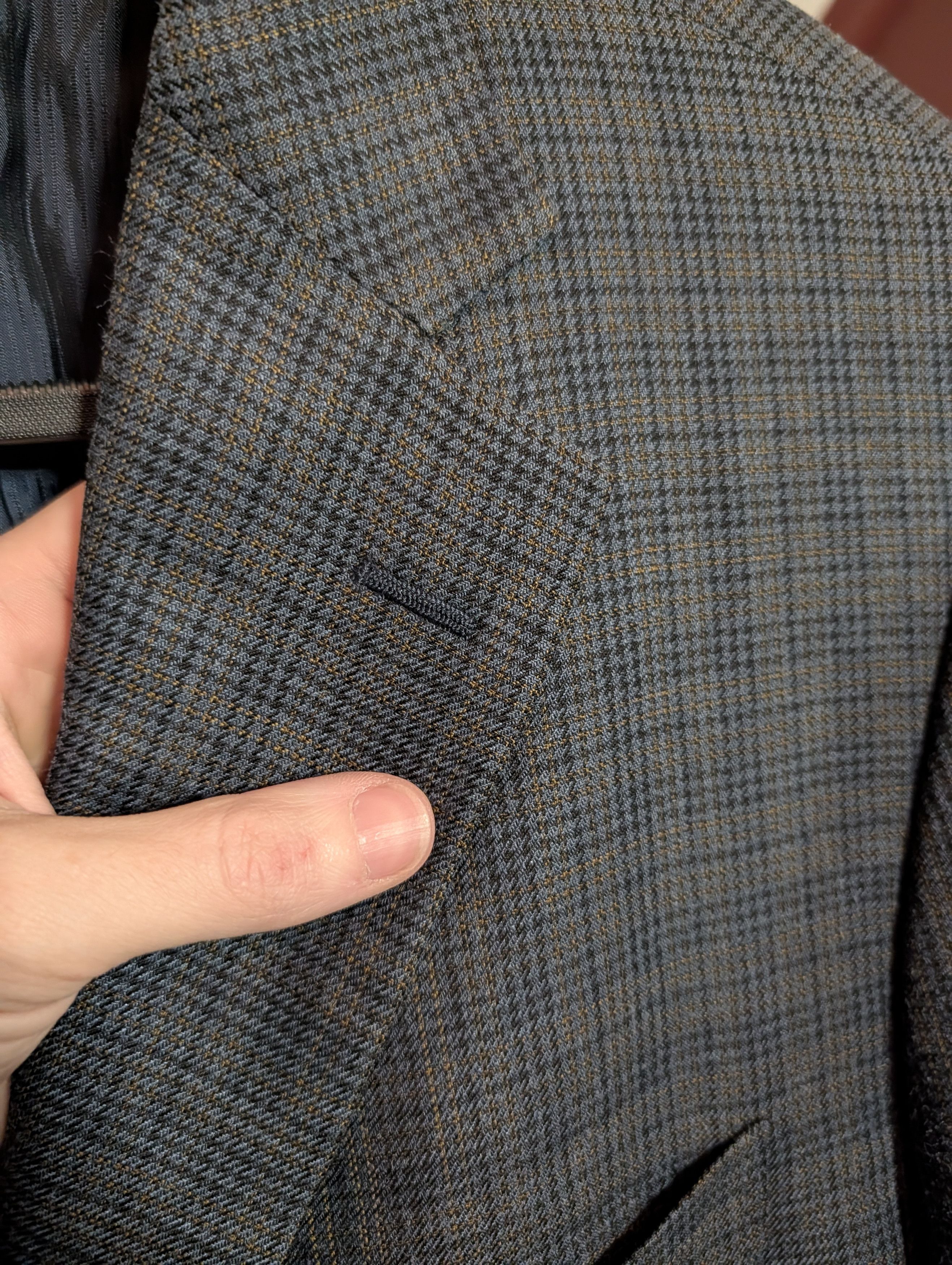 Pal Zileri SILK Green Blue plaid patterned made in Italy sport coat Size 42R - 4 Thumbnail