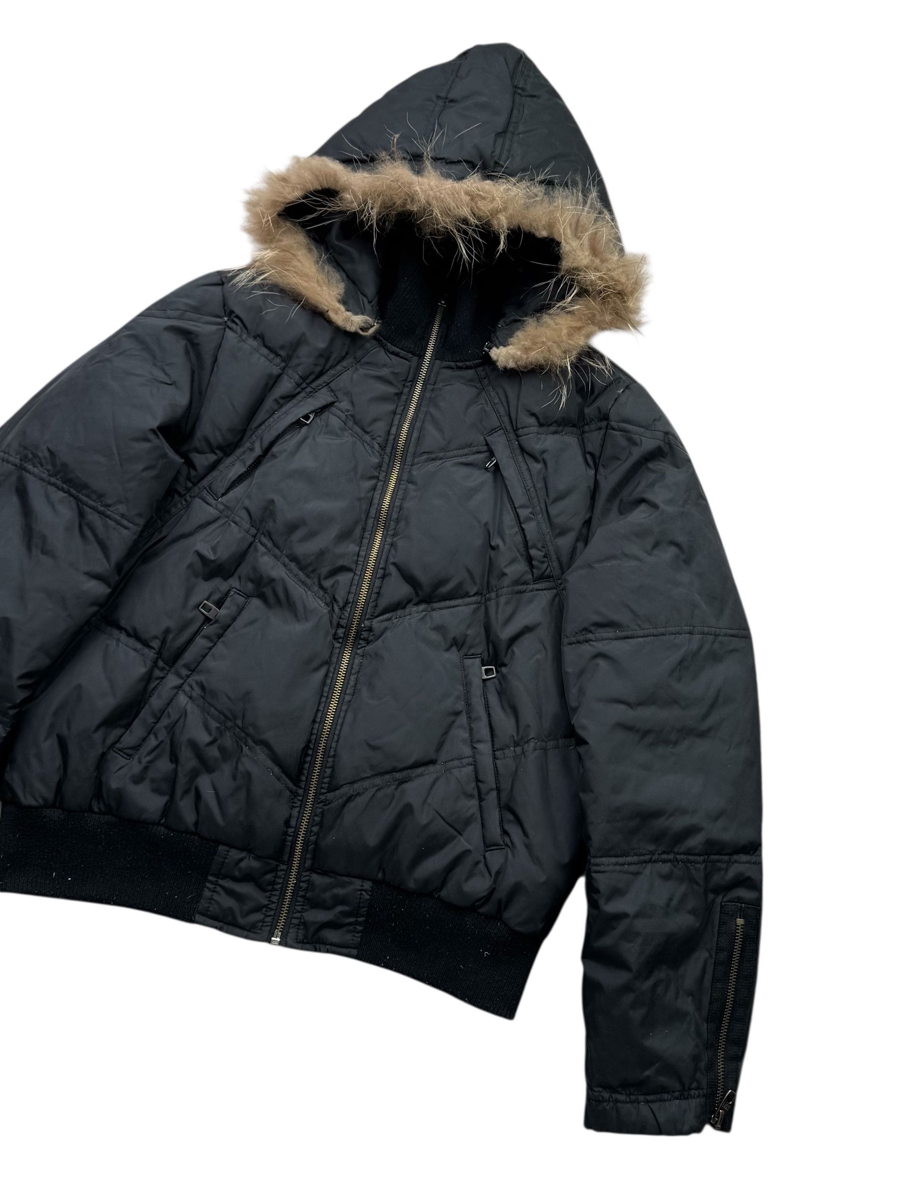 Vintage Y2K Cropped Down Jacket (V50) Size M / US 6-8 / IT 42-44 - 3 Thumbnail