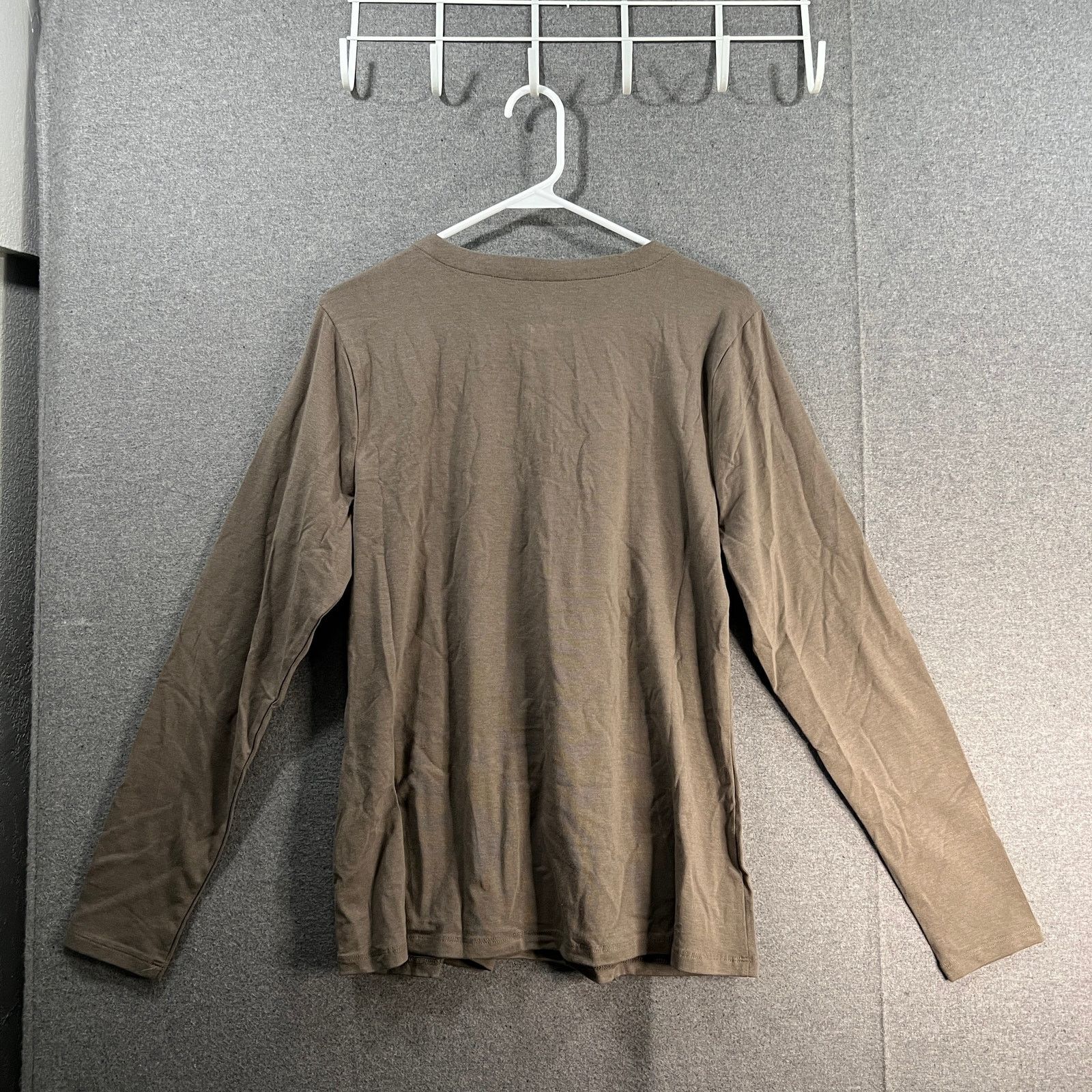 Other Girl With Curves Shirt Ladies Jersey Knit Henley Size L / US 10 / IT 46 - 2 Thumbnail
