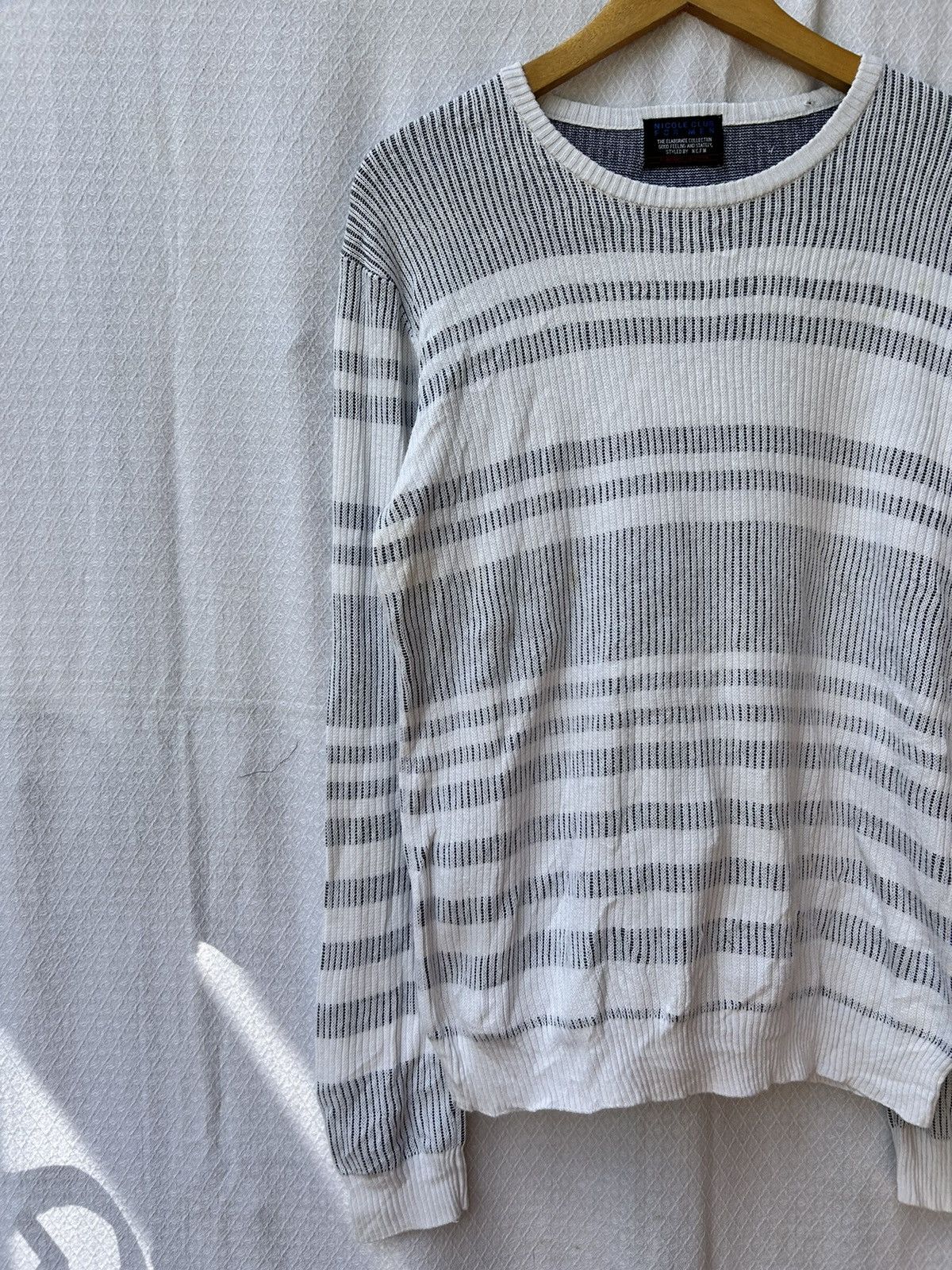 If Six Was Nine × Japanese Brand × Le Grande Bleu (L.G.B.) Nicole club for men stripe style knit longsleeve Size US L / EU 52-54 / 3 - 3 Thumbnail