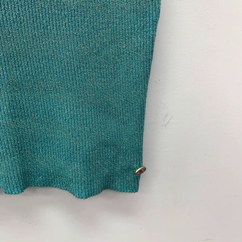 Chanel Chanel Egypt Series Blue Glitter Logo Cotton Round Neck Sh Size XS / US 0-2 / IT 36-38 - 4 Thumbnail