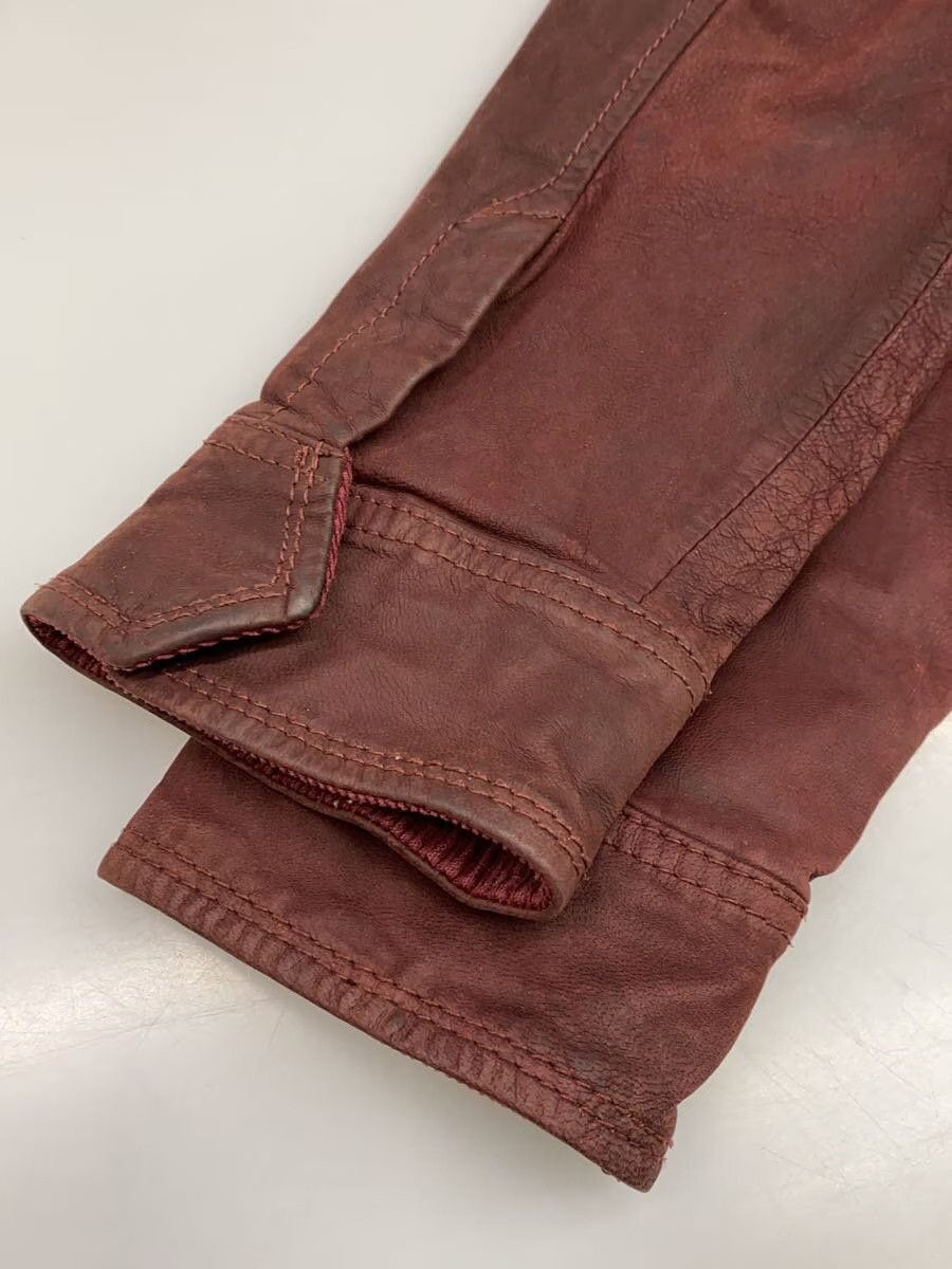 Avirex Avirex Plain Goat Leather Jacket Blouson Bordeaux Size US L / EU 52-54 / 3 - 5 Thumbnail