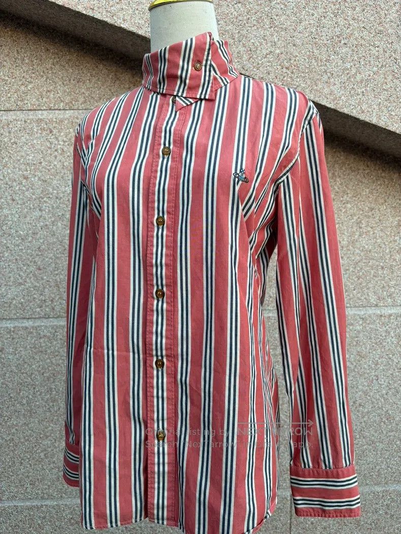 Vivienne Westwood Vivienne Westwood Contrast Collar Striped Shirt Size M / US 6-8 / IT 42-44 - 1 Thumbnail