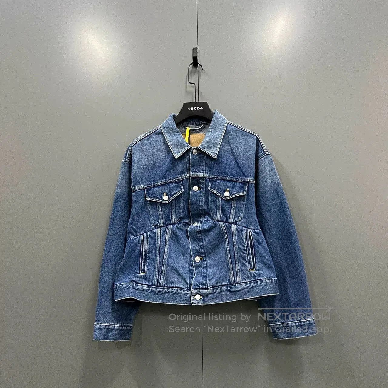 Balenciaga Balenciaga Blue Irregular Denim Jacket Size 38. Size US M / EU 48-50 / 2 - 1 Thumbnail