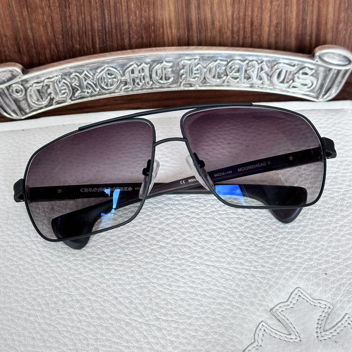 Chrome Hearts Chrome Hearts Moorehead II 1 1 Dark Triad Sunglasses Grailed