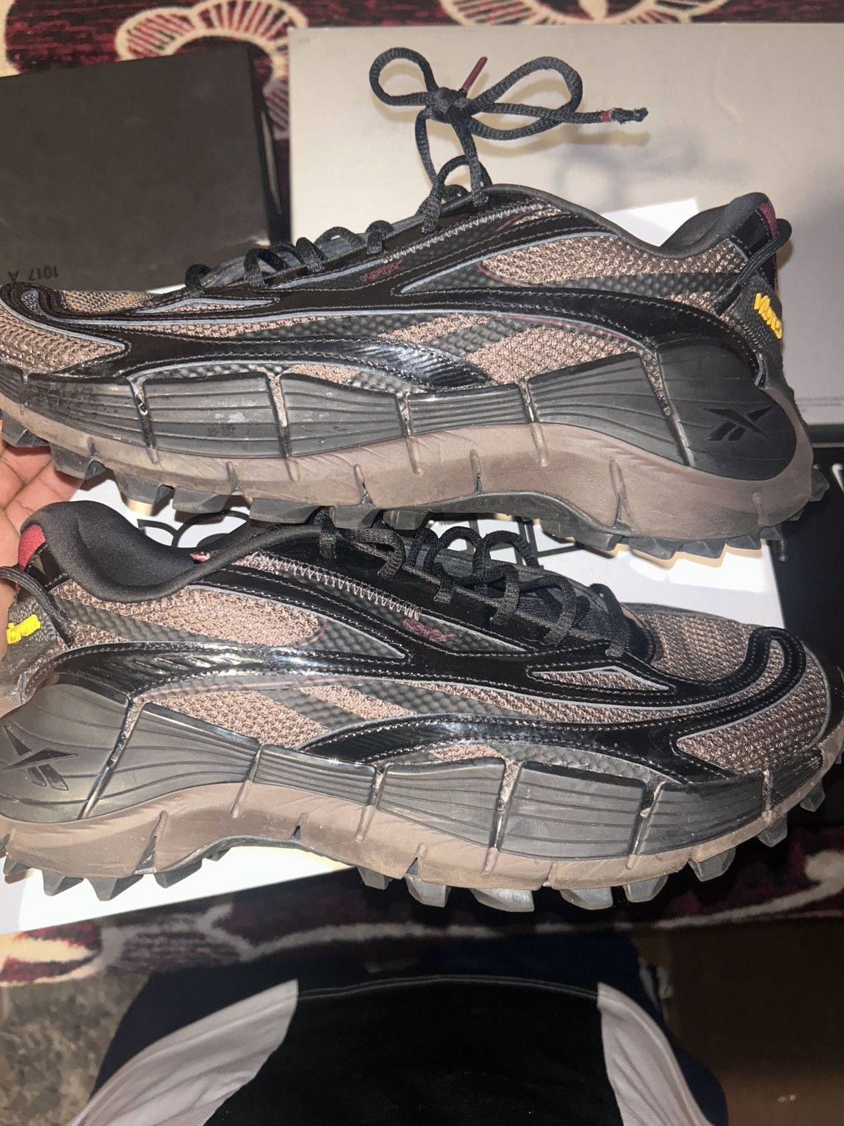 image of Awge x Reebok Zig Kinetica 2.5 X A$Ap Nast Shoes in Brown, Men's (Size 11)