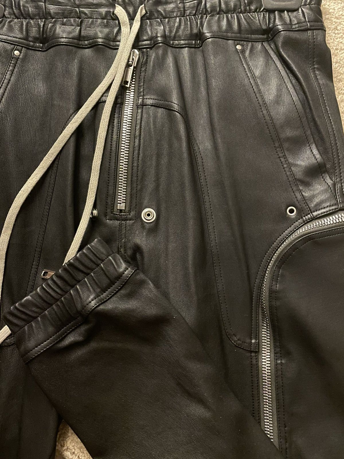 Rick Owens Gethsemane Lamb Leather Bauhaus Pants Size 28" / US 6 / IT 42 - 6 Thumbnail