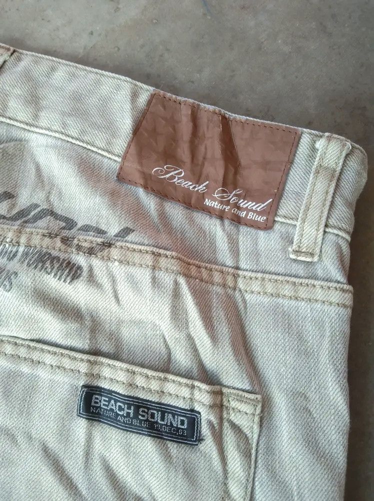 Japanese Brand Vintage Japanese Beach Sound Grey Mini Boot Cut Jeans 36x31 Size US 36 / EU 52 - 3 Thumbnail