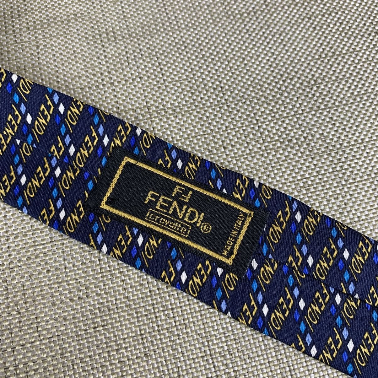 Fendi Fendi Full Print Silk Tie Caravatte Size ONE SIZE - 8 Thumbnail
