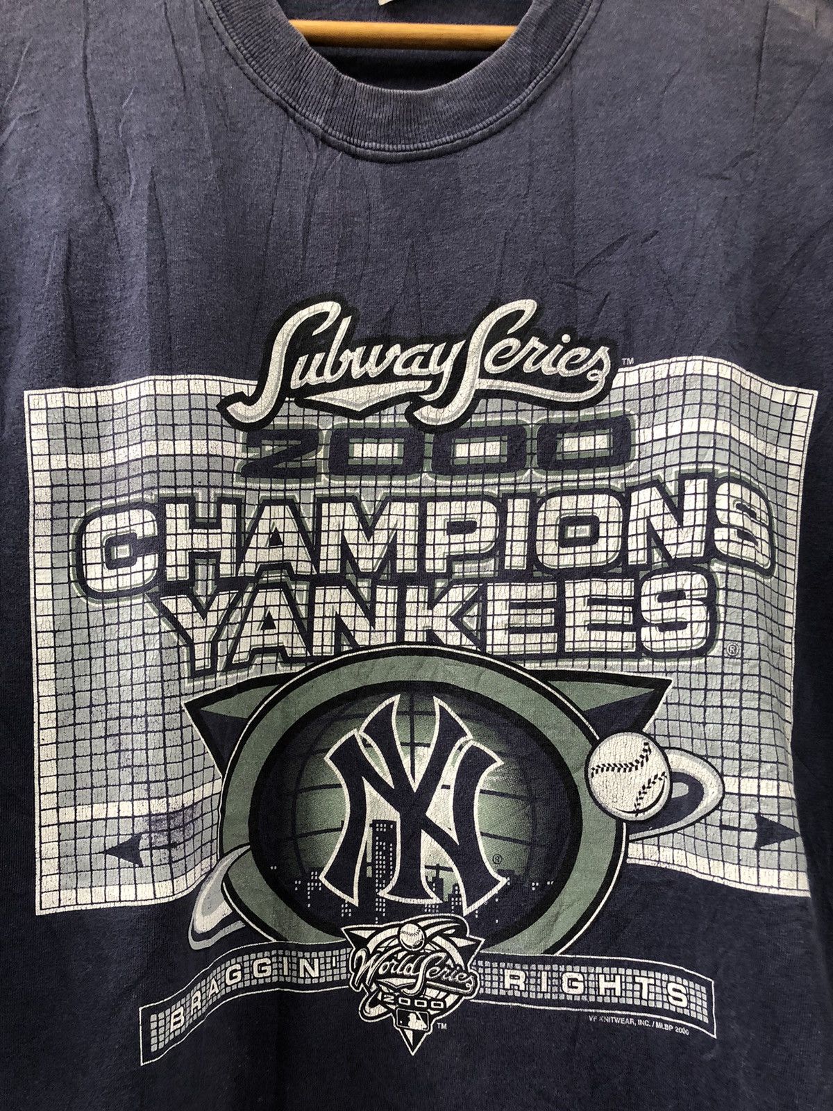 MLB × New York Yankees × Vintage 💥Vintage Y2K💥Sunfaded Lee X Champions NY Yankees Tshirt Size US XL / EU 56 / 4 - 5 Thumbnail