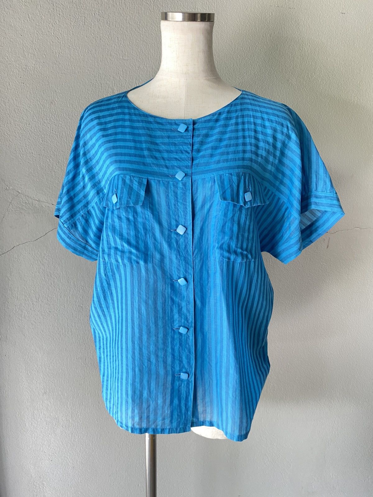 Dior Christian Dior Striped Blue blouse Size M / US 6-8 / IT 42-44 - 9 Thumbnail
