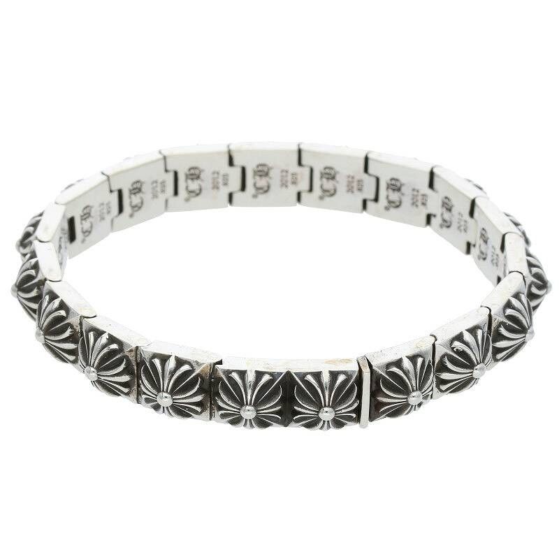 image of Chrome Hearts Pyramid Plus Bracelet in Silver, Men's
