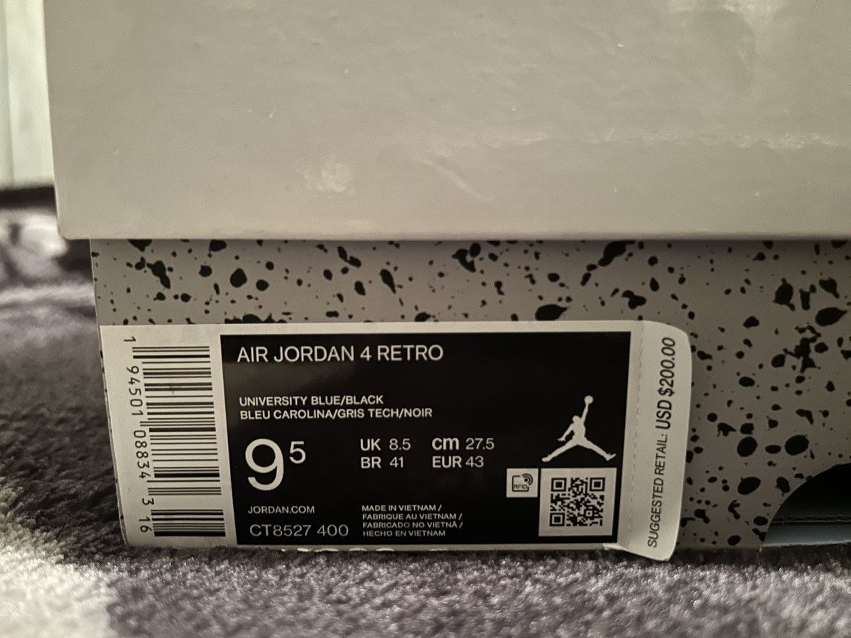 Jordan Brand × Nike UNC 4s Size US 9.5 / EU 42-43 - 5 Thumbnail