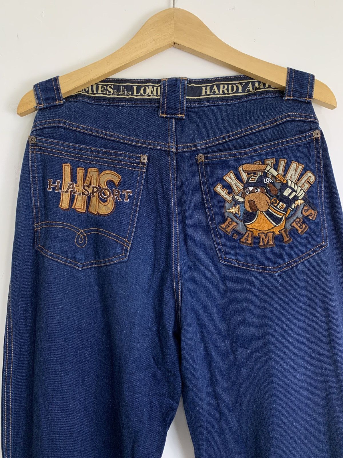 Hardy Amies HARDY AMIES JEANS PANT EMBROIDERY POCKET Size US 30 / EU 46 - 1 Thumbnail
