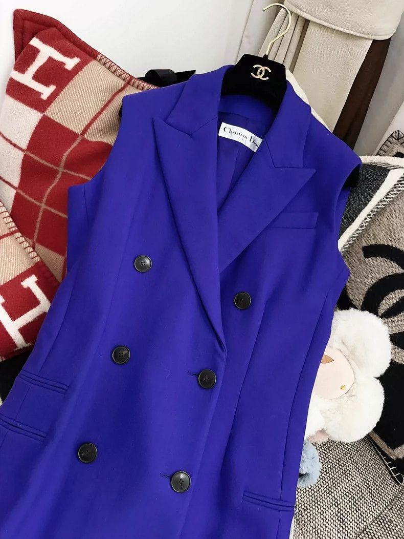 Dior Dior Blue Purple Long Sleeveless Vest Dress-2506 Size M / US 6-8 / IT 42-44 - 8 Thumbnail