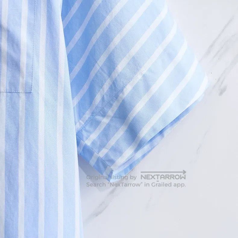 Jil Sander Jil Sander size 36 Ladies Blue and White Striped Shirt Dres Size 35" - 4 Thumbnail
