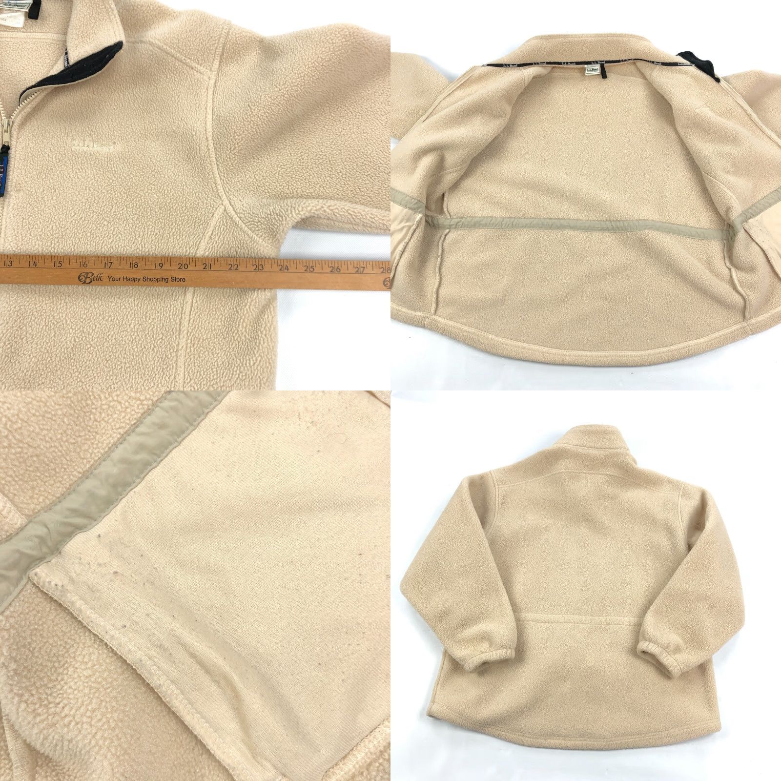 Vintage VINTAGE LL Bean Fleece Jacket Womens L Beige USA 90s Windbreaker Logo Zipper Jacket Mens Womens Size L / US 10 / IT 46 - 9 Thumbnail