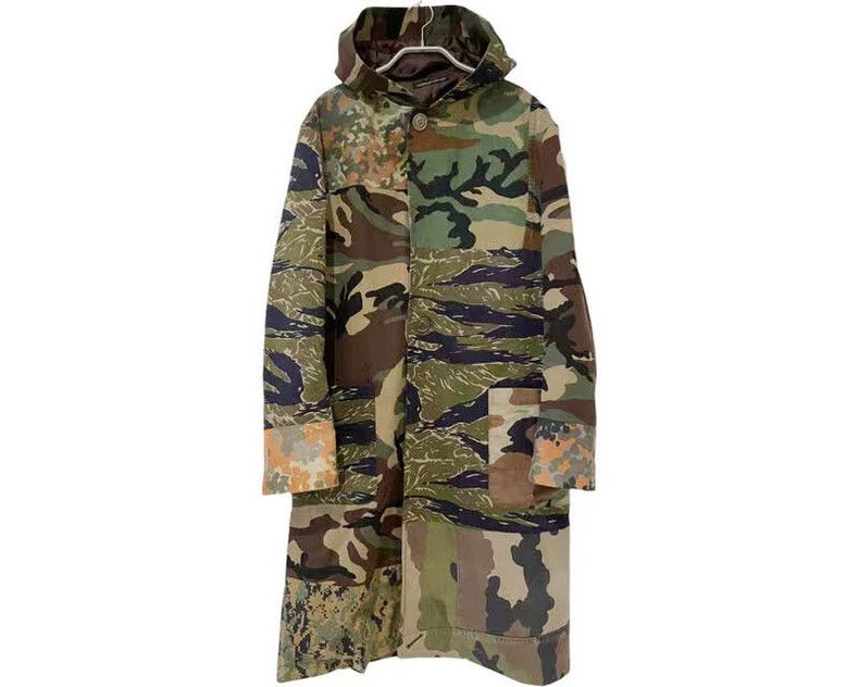 Yohji Yamamoto Yohji Yamamoto Camo Patchwork Long Hoodie coat 2506-Nextarr Size US M / EU 48-50 / 2 - 1 Thumbnail