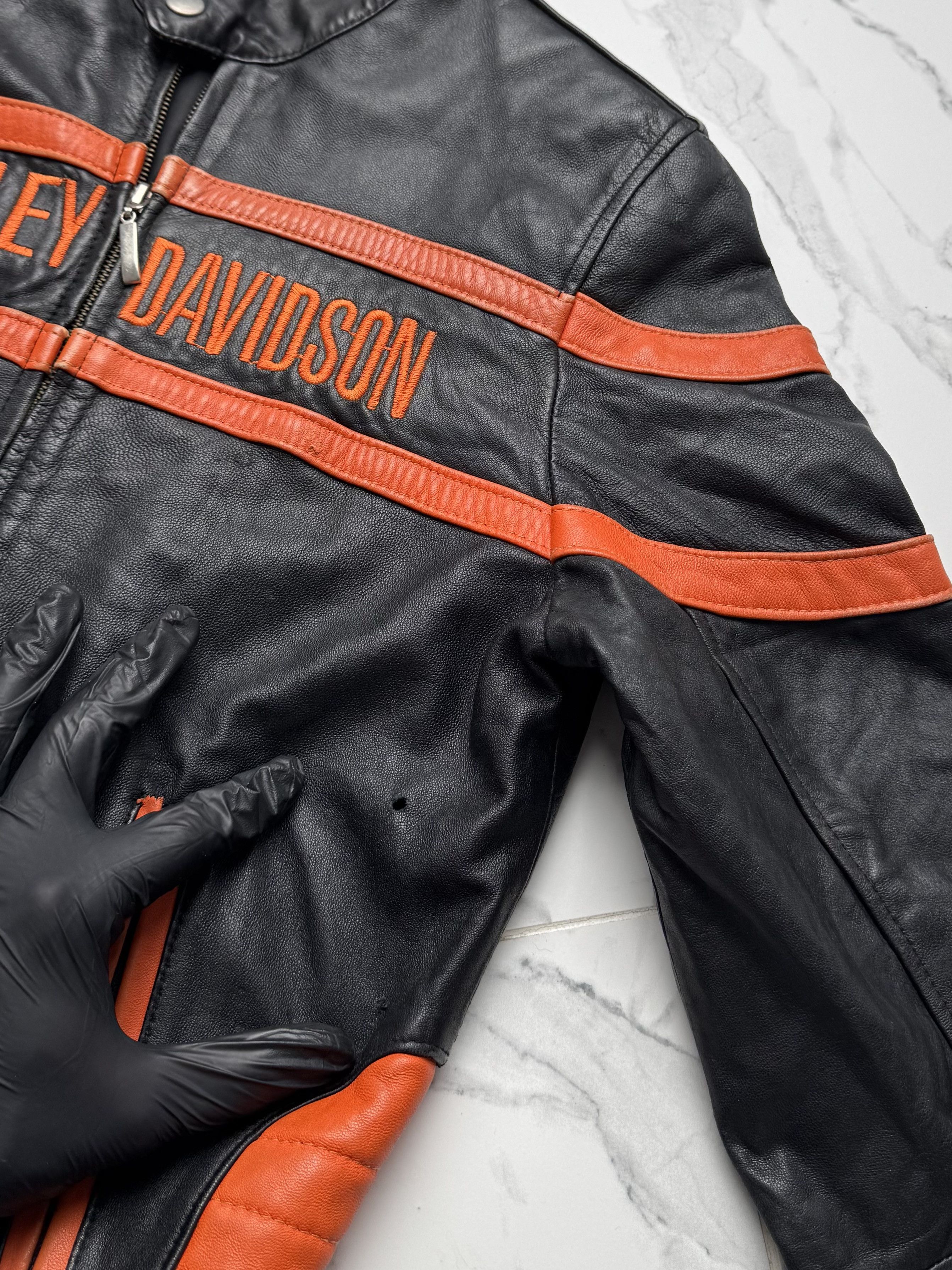 Vintage Y2K Leather Jacket Womens Orange Biker Zip Up Moto Style Size M / US 6-8 / IT 42-44 - 10 Thumbnail