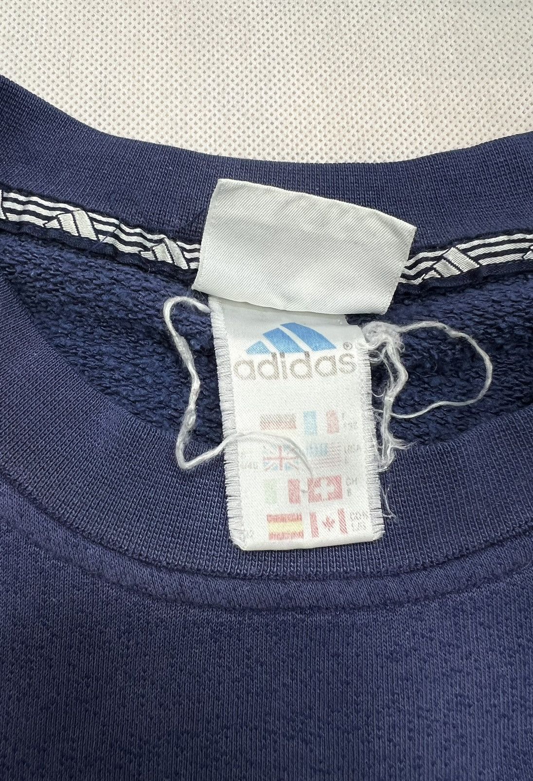 Adidas × Vintage Sweatshirt Adidas vintage 90’s navy Size US L / EU 52-54 / 3 - 3 Thumbnail