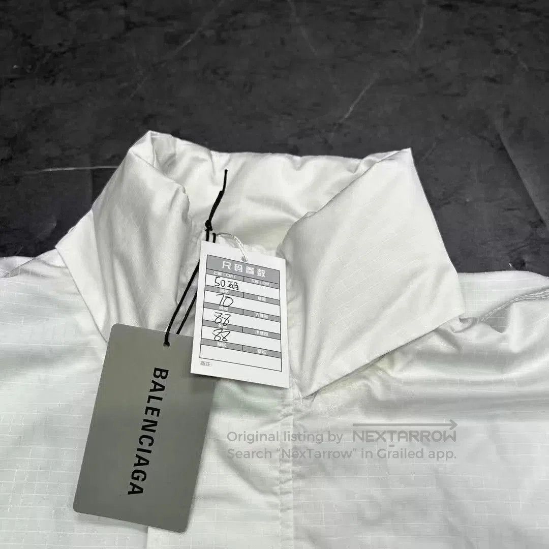 Balenciaga Balenciaga White Embroidered Logo Jacket. Size US L / EU 52-54 / 3 - 4 Thumbnail