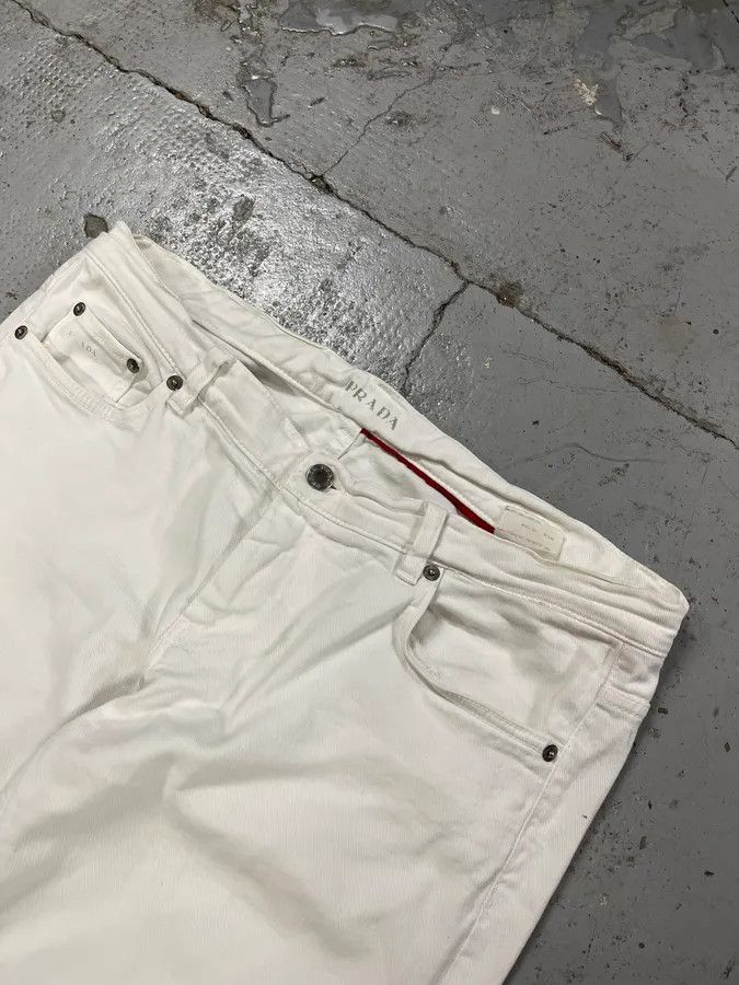 Prada 2000s Prada Classic White Denim Jeans Size US 33 - 6 Thumbnail