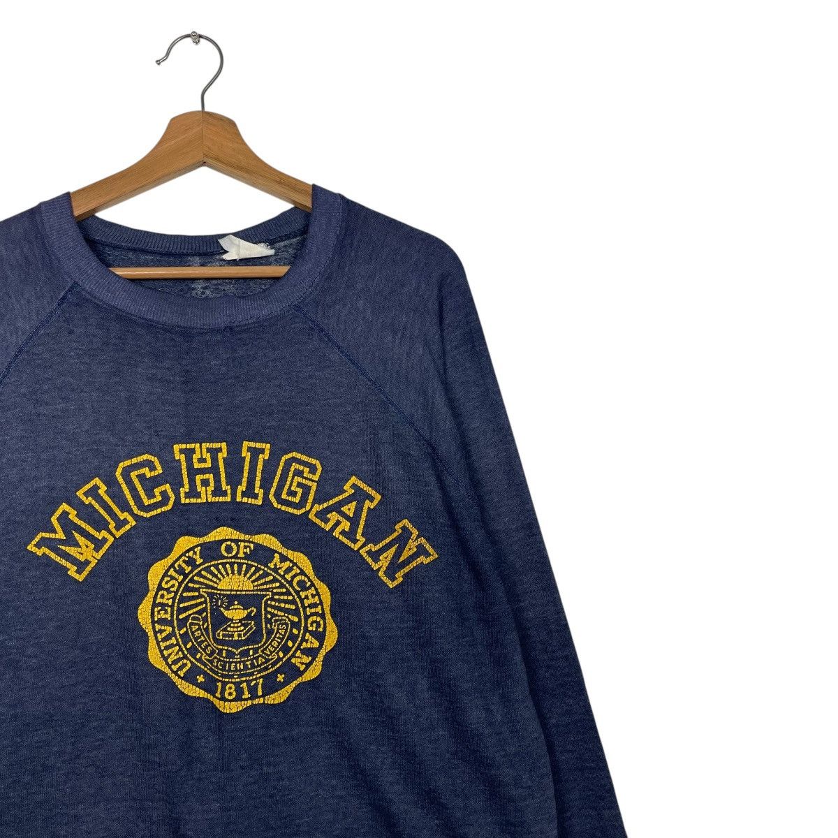 Vintage Vintage 80s University Of Michigan Crewneck Sweatshirt Size US M / EU 48-50 / 2 - 5 Thumbnail