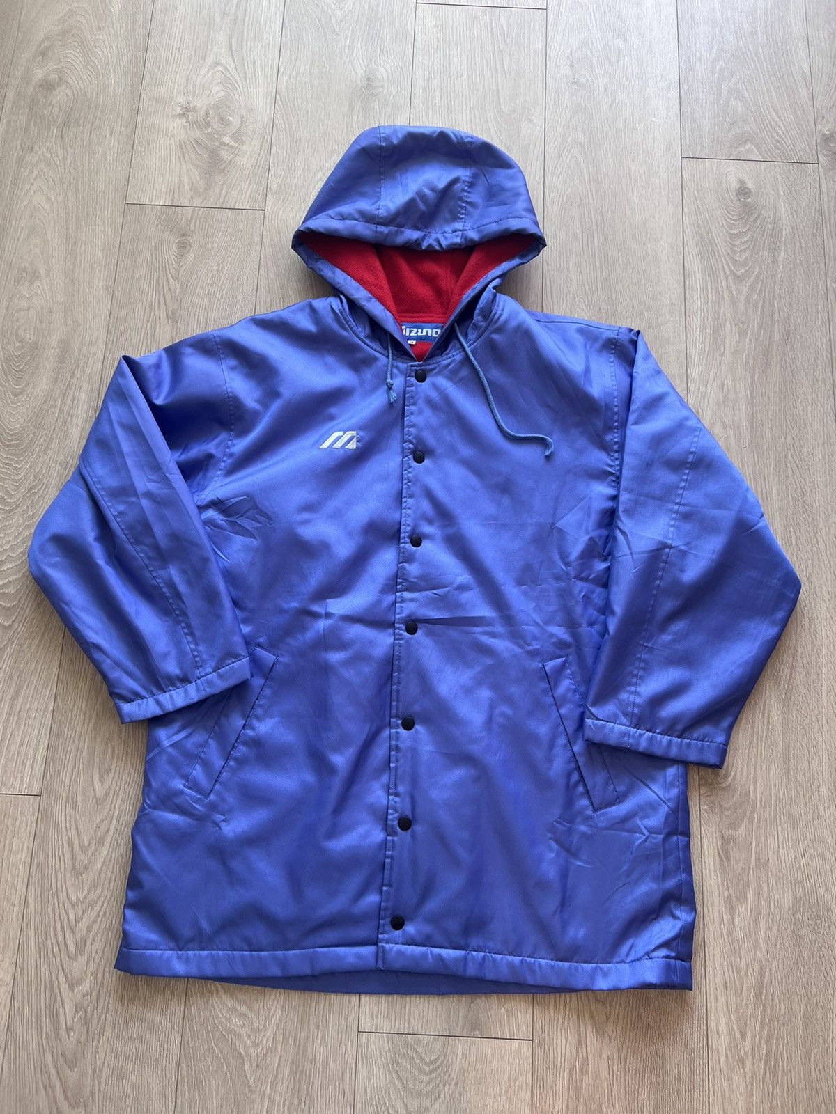 Mizuno × Vintage Vintage Mizuno Jacket with Hood 80s 90s Rare Purple Lined Size US L / EU 52-54 / 3 - 4 Thumbnail