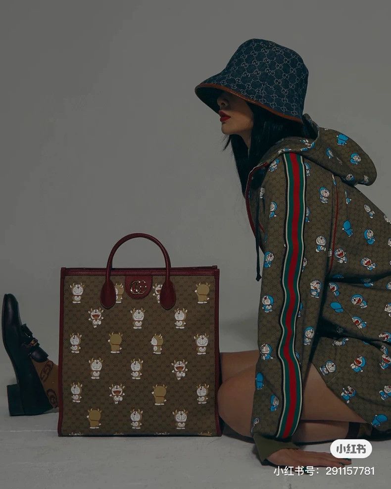 Gucci GucciCo-branded Doraemon cartoon full print short hooded lo Size XS / US 0-2 / IT 36-38 - 7 Thumbnail