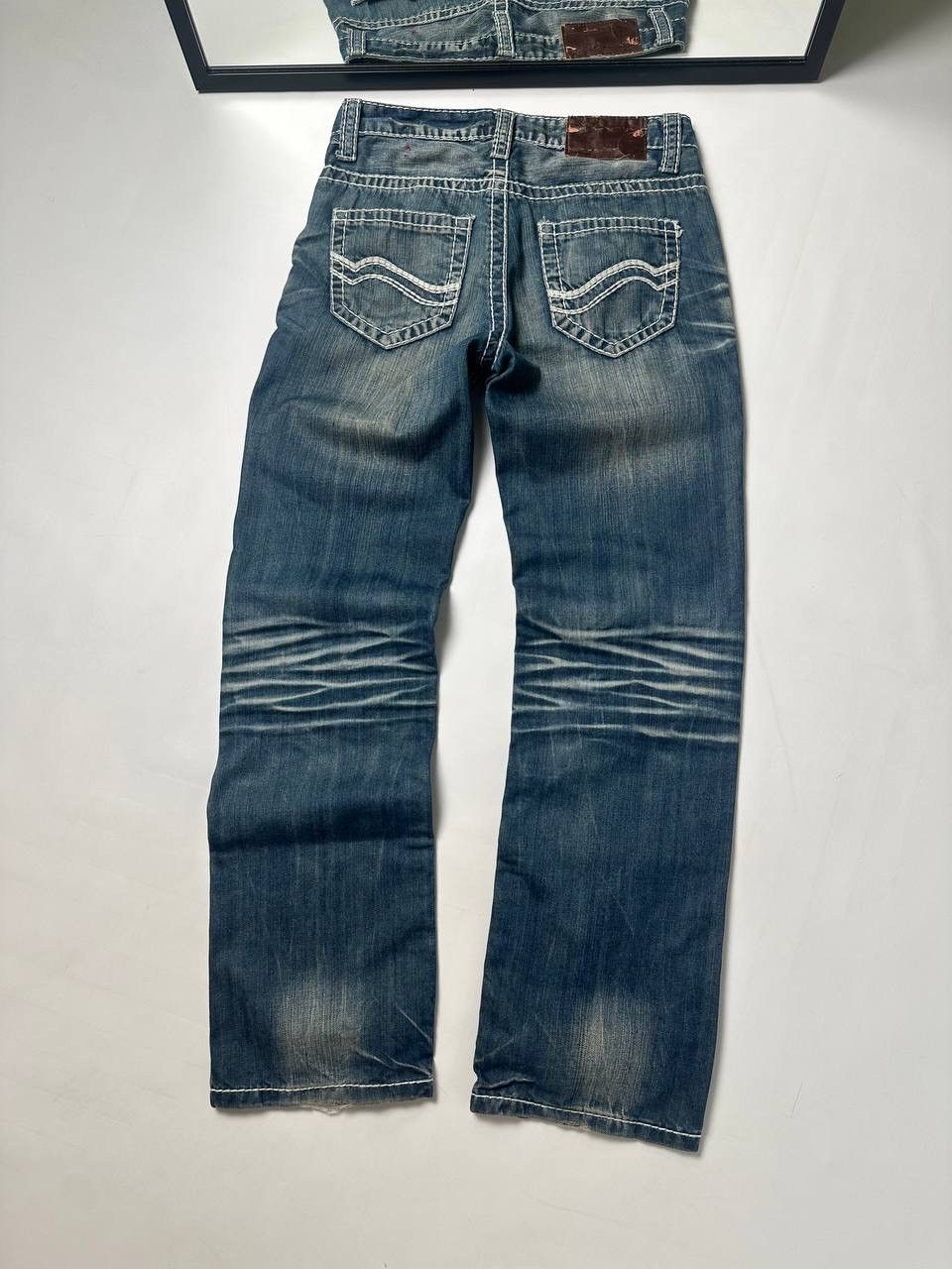 Vintage Vintage Washed Wide Japanese Denim Jean Y2K Size US 30 / EU 46 - 2 Thumbnail