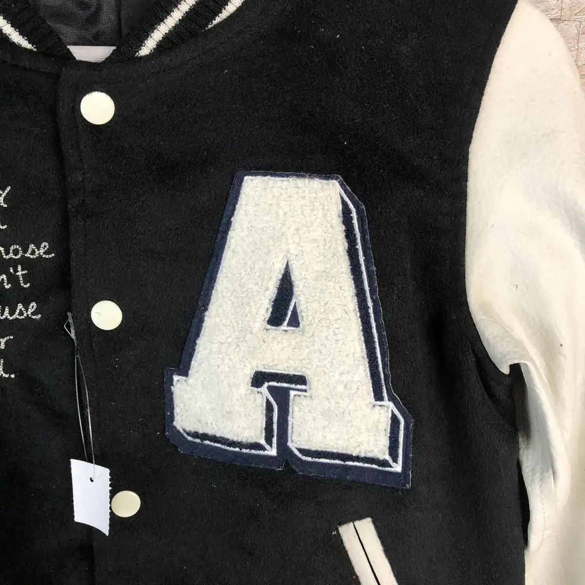 Vintage DL Japan Black White Bombers Jacket #A884 Size S / US 4 / IT 40 - 9 Thumbnail