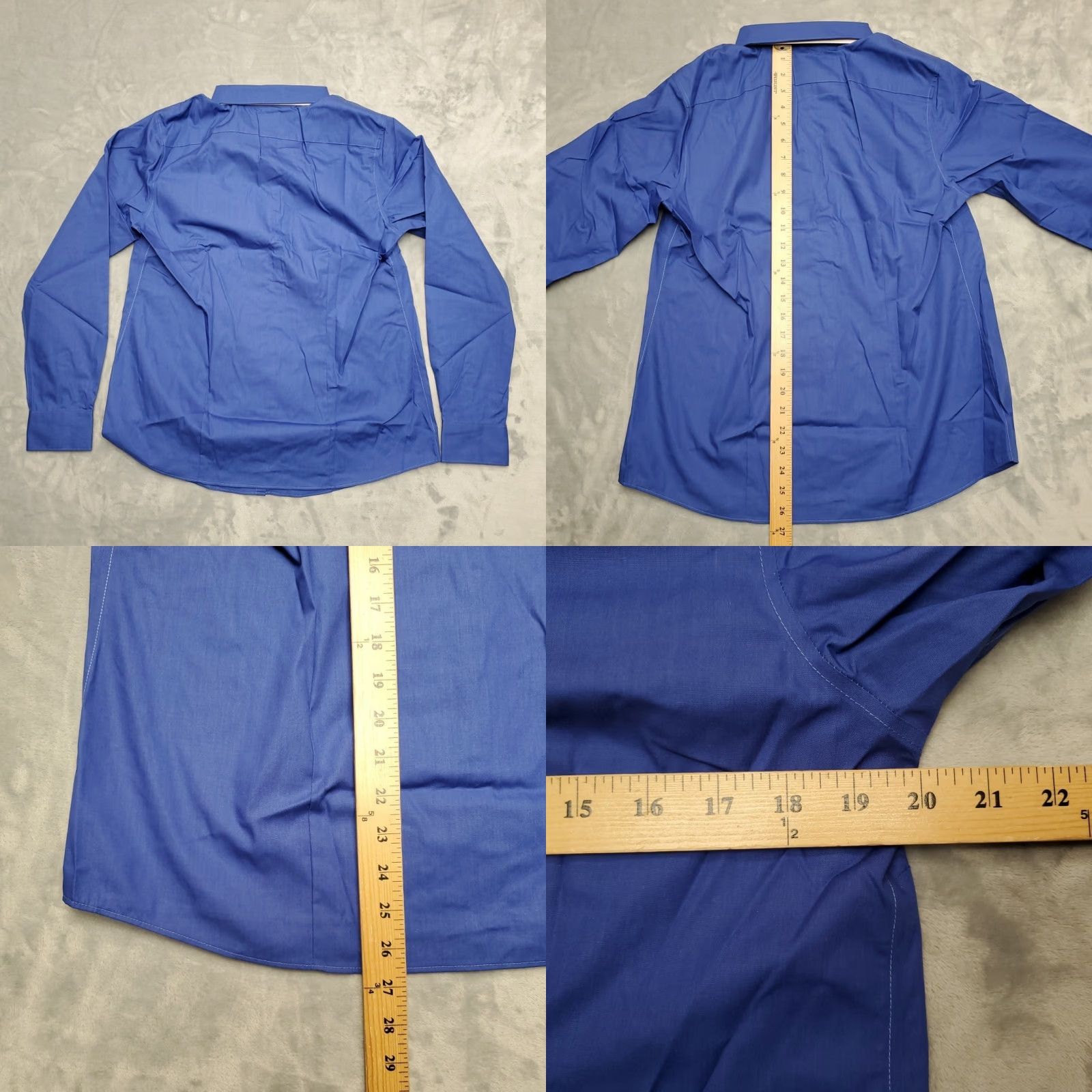 Lands' End VINTAGE Lands' End Shirt Womens 12 Cobalt Blue Long Sleeve Broadcloth Wrinkle Free Size XL / US 12-14 / IT 48-50 - 8 Thumbnail