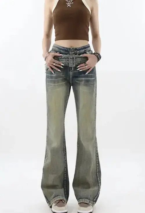 Jean Vintage Washed Blue High Waisted Jeans Size 27" / US 4 / IT 40 - 4 Thumbnail