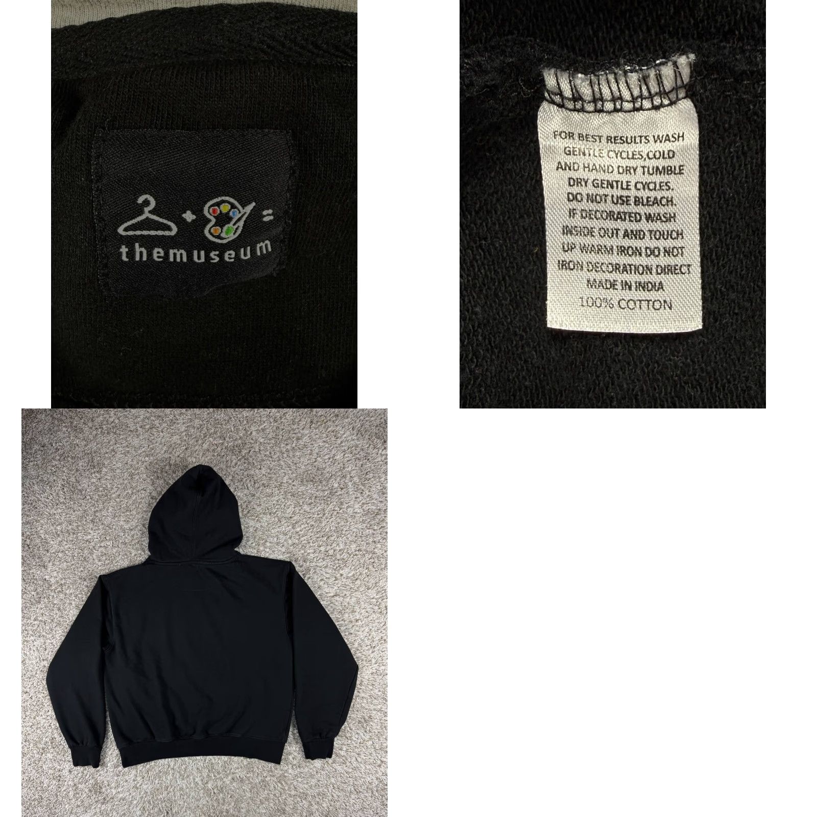 Logo 7 VINTAGE The Museum DC Embroidered Logo Black Hoodie Men's Size XL Size US XL / EU 56 / 4 - 8 Thumbnail
