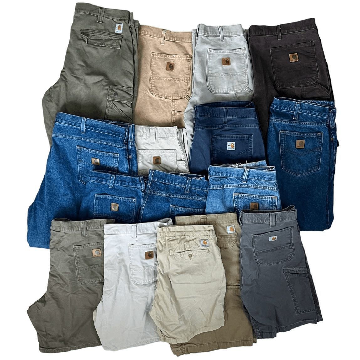 image of 16 Carhartt Mixed Lot Men's Pants Shorts Denim Cargo Vintage in Tan (Size 38)