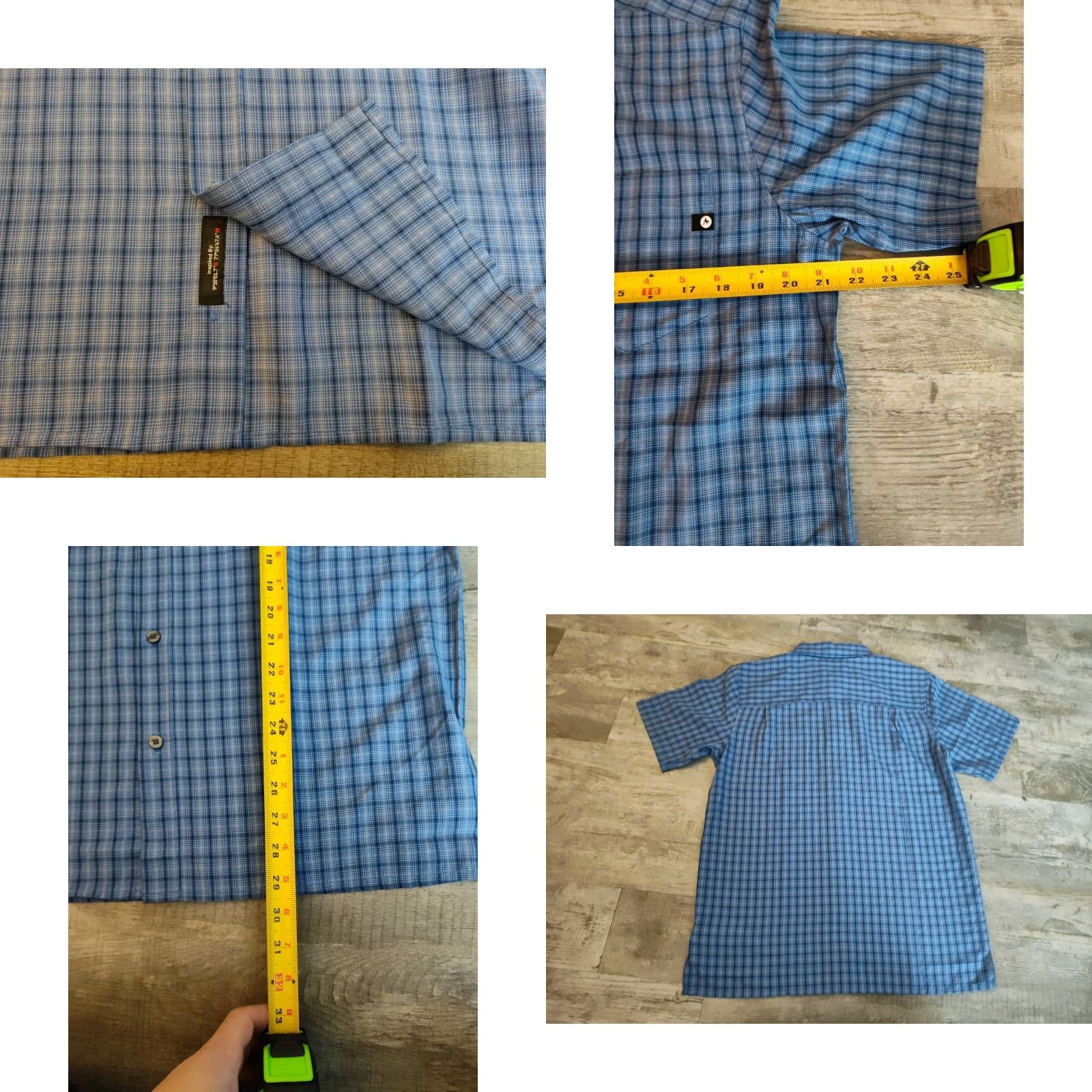 Marmot Marmot Button Up Shirt Plaid Blue M Short Sleeve Rayon Blend EUC Gorpcore Marmot Size US M / EU 48-50 / 2 - 8 Thumbnail