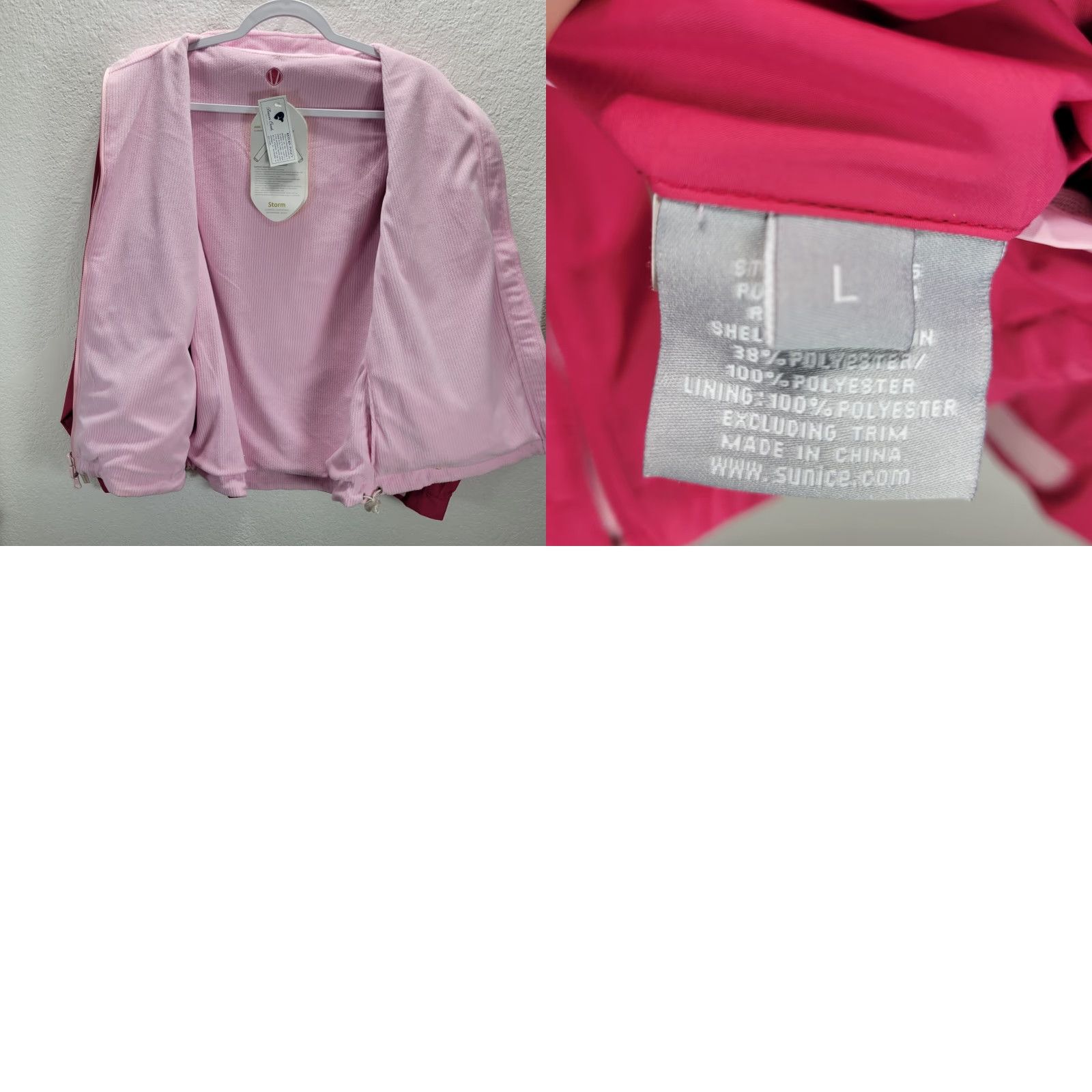Vintage Beaver Creek Windbreaker Jacket Women's Size L Pink Reversible Removable Sleeves NWT Size L / US 10 / IT 46 - 8 Thumbnail