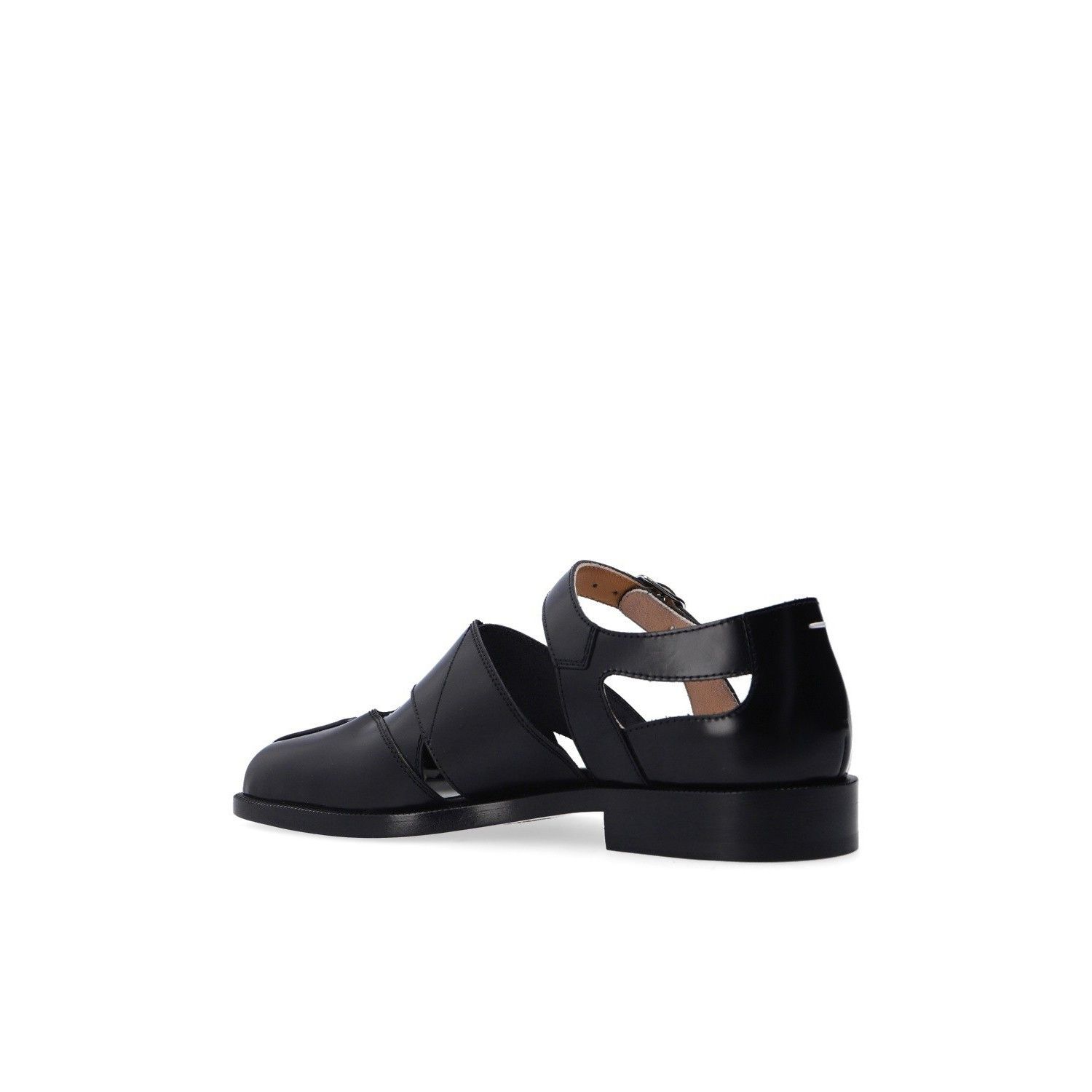 Maison Margiela MAISON MARGIELA Tabi Split Toe Black Leather Sandals New & A Size US 9.5 / IT 39.5 - 3 Thumbnail