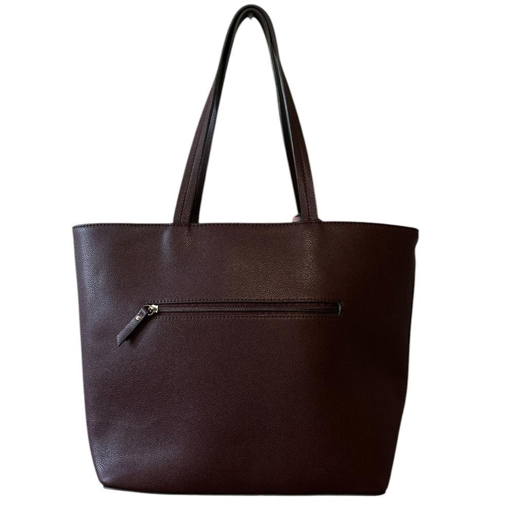 Designer Anne Klein Burgundy Tote Bag with Scarf Size ONE SIZE - 2 Thumbnail