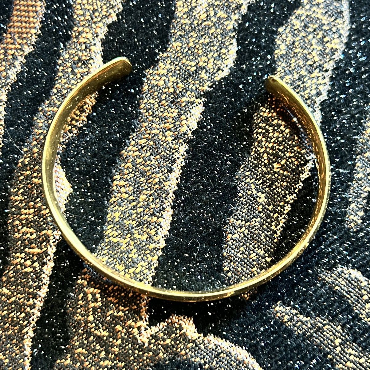 Vintage Vintage shiny gold plated cuff bracelet Size ONE SIZE - 4 Thumbnail