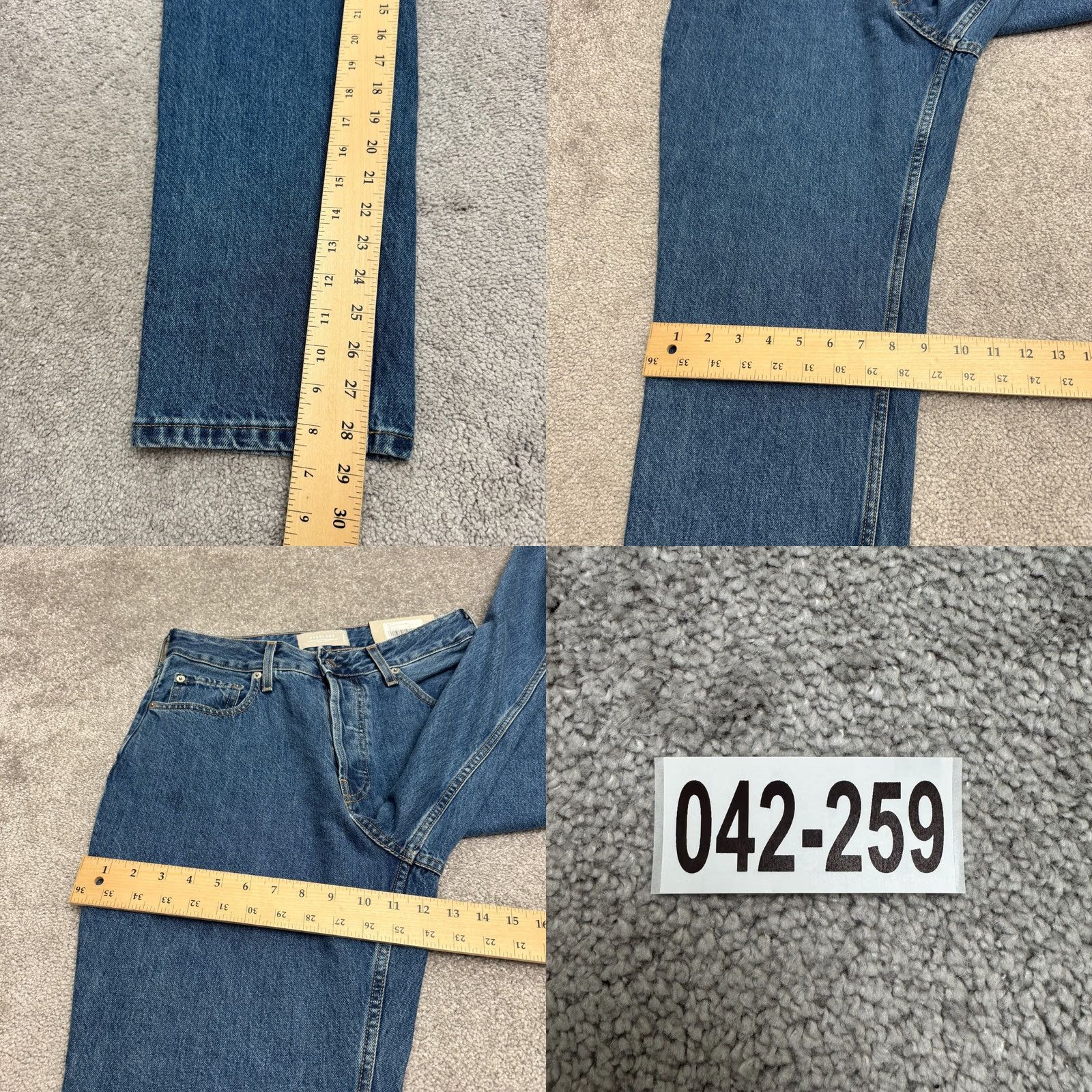Everlane Everlane The Curvy 90s Cheeky Straight Jean Jeans 30 Blue Denim NWT 100% Cotton High Rise Adult Womens Regular 5-Pocket City Streetwear Vintage No Size 30" / US 8 / IT 44 - 10 Thumbnail