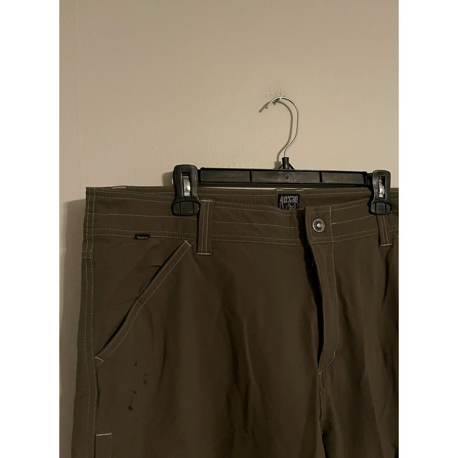 Olive Kuhl Olive Gray Outdoors Nylon Stretch Hiking Mountain Pants - Men's 40x30 Size US 40 / EU 56 - 5 Thumbnail