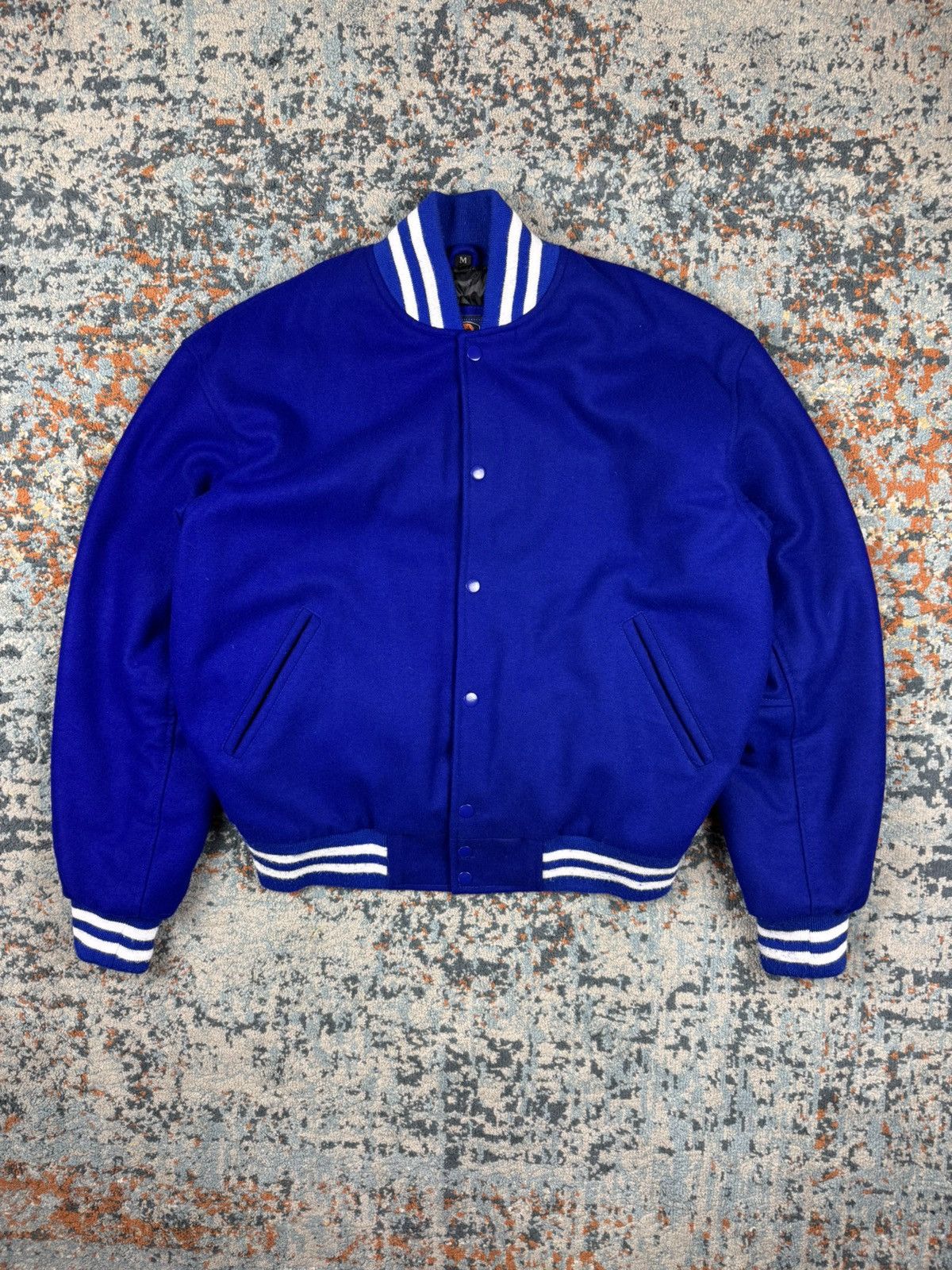 Vintage Vintage 90s Ultramarine wool Varsity Jacket Size US M / EU 48-50 / 2 - 1 Thumbnail